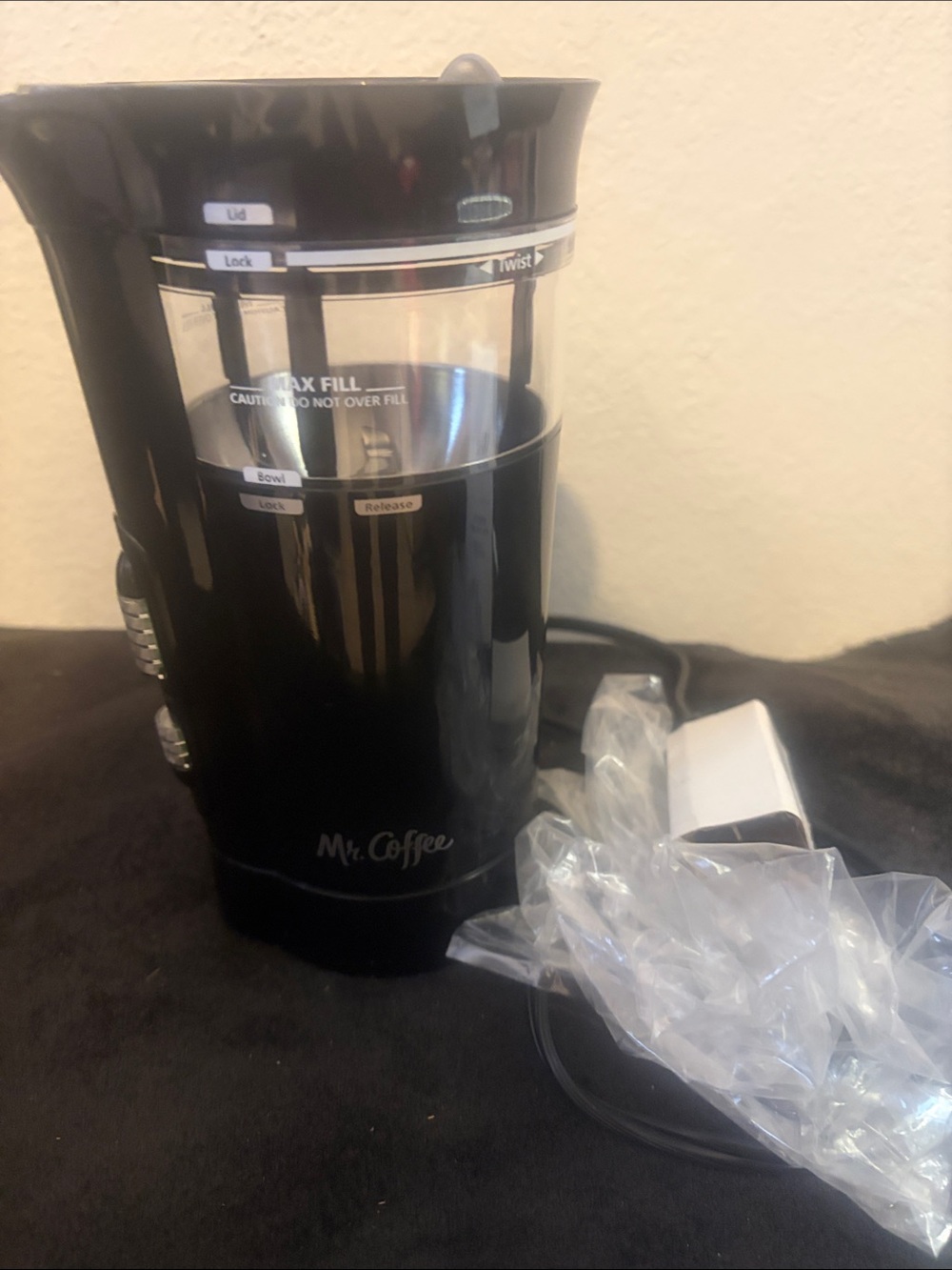 Mr. Coffee Black Electric Coffee Grinder - One-Touch Grinder